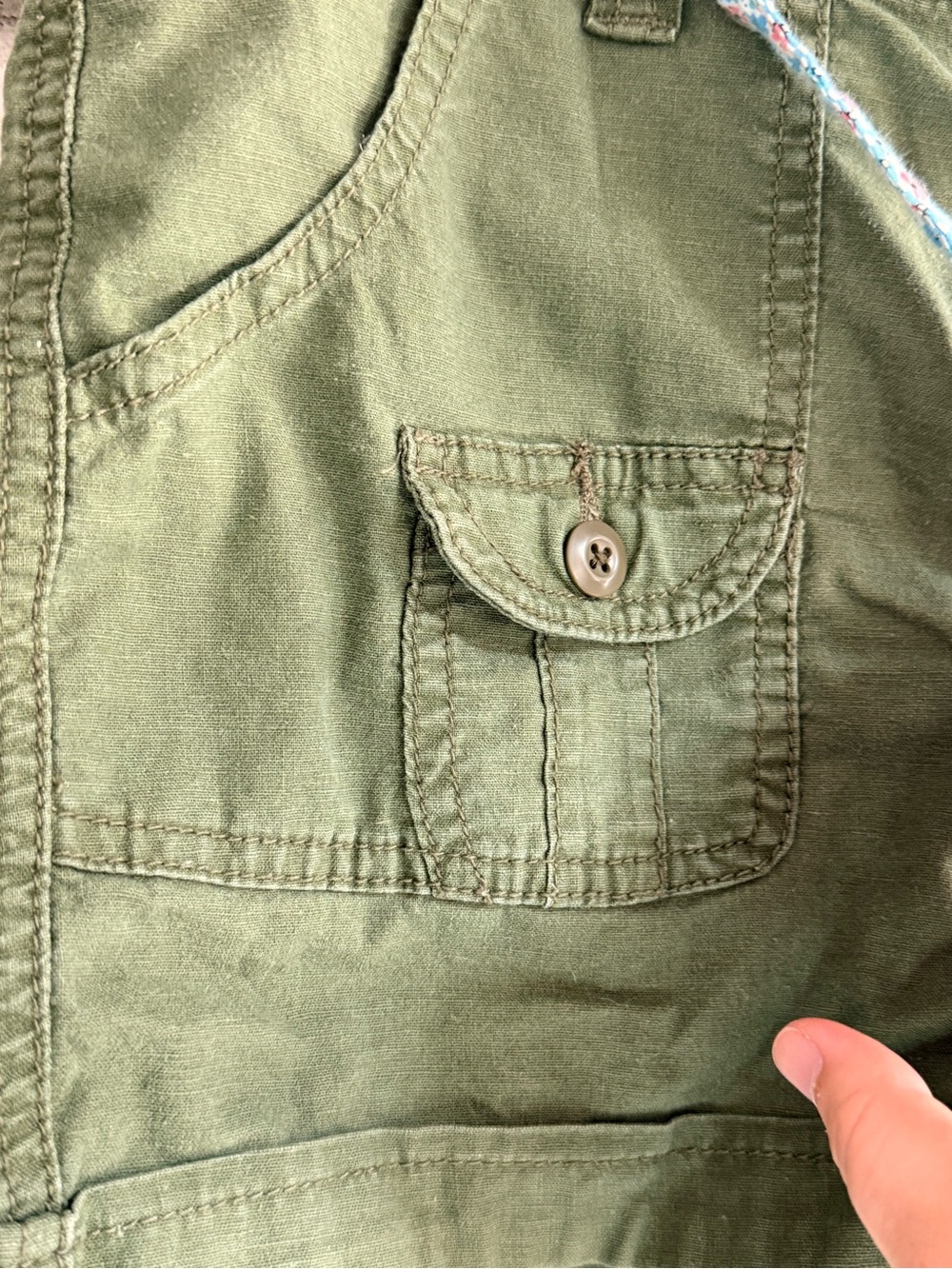 prAna Women's Olive Green Utility Cargo Hiking Shorts Tie Belt Outdoor Size 8 - Picture 5 of 9